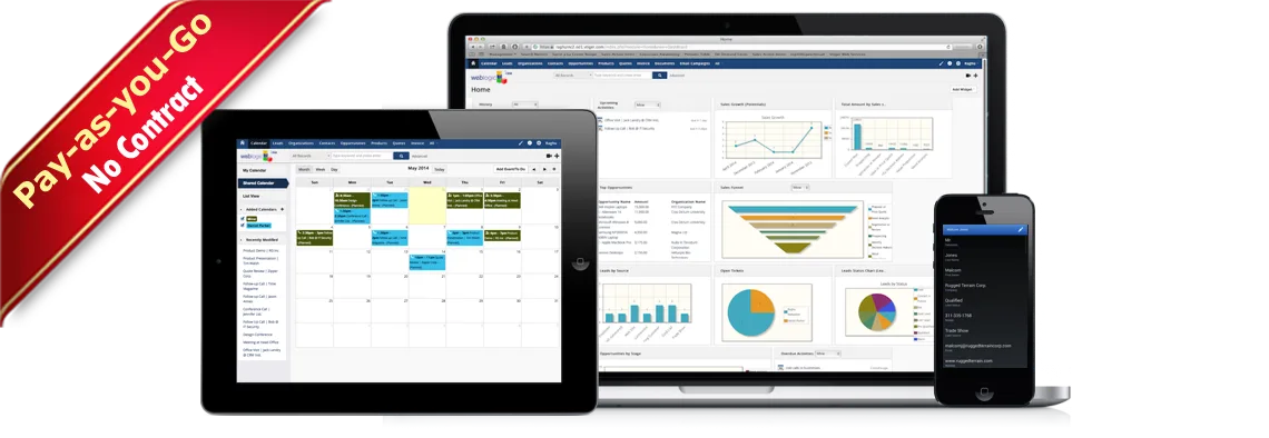 Weblogical CRM screens Weblogical - Truly Awesome CRM screens on desktop and mobile